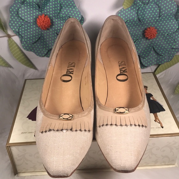 ORVIS Ivory linen pumps - Picture 2 of 8